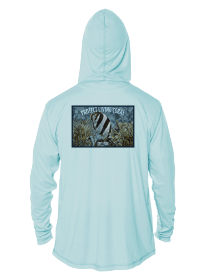 Reef Relief - Banded Butterfly Mosaic - UPF 50+ Hoodie - Image 5