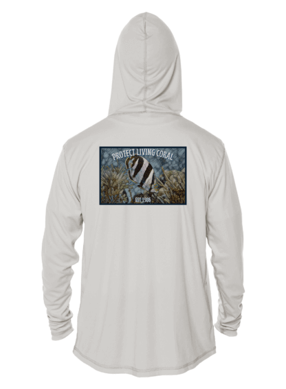 Reef Relief - Banded Butterfly Mosaic - UPF 50+ Hoodie - Image 3